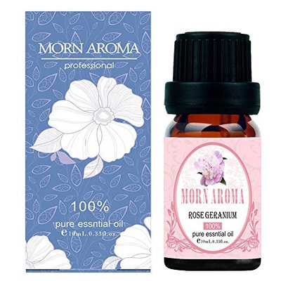 Rose Geranium Essential Oil 10 ml - 100% Pure, Undiluted, Natural & Therapeutic Grade for Aromatherapy, Skin and Relaxation