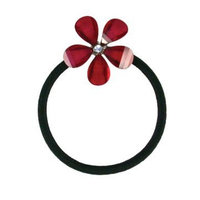 Smoothies Crystal Flower Pony Elastics-Garnet Red 01217