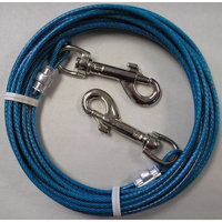 20' Small to Medium Dog Tie Out Cable Leash 20 Ft