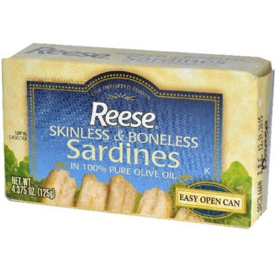 Reese Plain Sardines in Olive Oil, 4.37 OZ (Pack of 4)