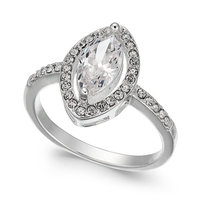 Silver-Tone Crystal Marquis Ring, Created for Macy's