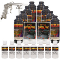 Bed Liner CUSTOM COAT GM WHITE 8-L Urethane Spray-On Truck Kit w/ Spray Gun