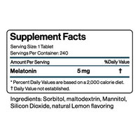 Melatonin Fast Acting Tablets, Quick Dissolve, 240 count, by BodyVega