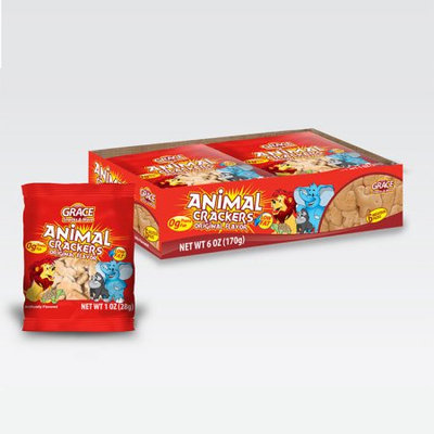 Xel-ha,llc Grace Animal Crackers Original 1 oz (6 Cookies) - Galletas de Animales (Pack of 5)