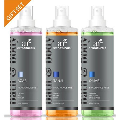Fragrance Mist Set (3x8oz) - Natural Home & Body Spray, Assorted Fragrance