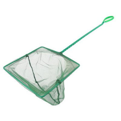 Small Aquarium Fish ShrimpTank Net Spiral Twisted Handle Nylon Mesh 7.8