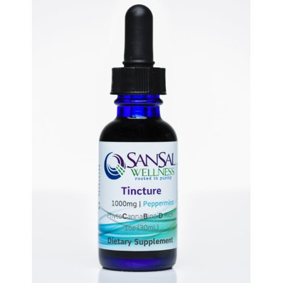 San Sal Pure Hemp Oil Drops for Pain-Anxiety 1000mg Tincture Peppermint