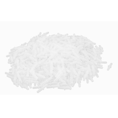 Aquarium Plastic 2 Way Connector Air Pump Valve Line Tubing White 500Pcs