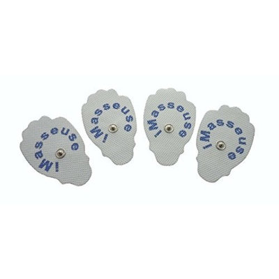 iMasseuse Premium Electronic Massager Replacement Pads 2 Pair (4 individual pads) by iMasseuse