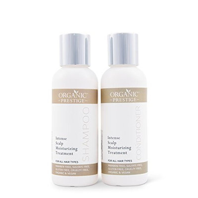 Luxury Shampoo and Conditioner SET (4 oz) - Natural, Organic Dandruff, Moisturizing, Volume, Psoriasis, Hair Loss, Detangler, Split Ends, Itchy Scalp, Sulfate Free, Paraben Free by Organic Prestige
