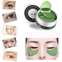 YRD TECH 1Set 60 Pcs Wholesale New Green Tea Powder Gel Collagen Eye Mask Masks Sheet