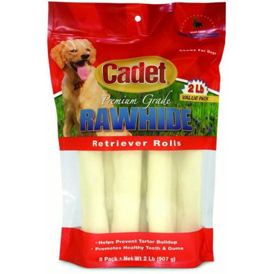 Ims Trading Corp Cadet Natural Rawhide Rolls Dog Treats, 2 Lb