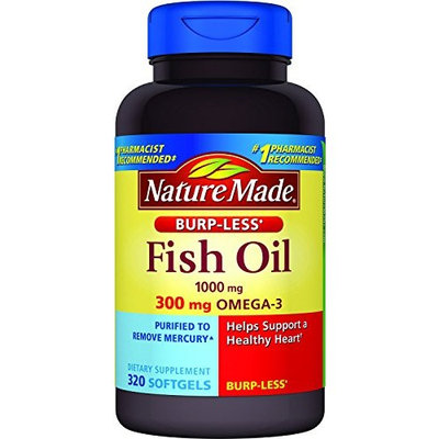 Nature Made Burpless Fish Oil 1000 mg with Omega-3 300 mg
