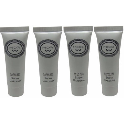 MOR Snow Gardenia Bath Gel Lot of 4 each 1.1oz bottles.4oz (Pack of 4)