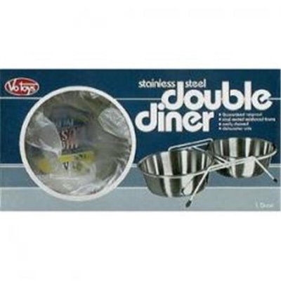 TopDawg Pet Supply Ss Double Diner 1qt - Box