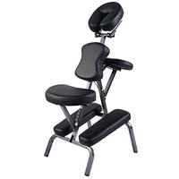 MTN-G Portable PU Leather Pad Travel Massage Tattoo Spa Chair W/Carrying Bag Black