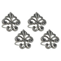 Silver Fleur De Lis Napkin Ring (Set Of 4) - Design Imports