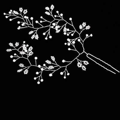 Missgrace Bridal Vintage Flower Hair Pins Wedding Rhinestone Woodland Hair Jewelry Women Hair Accessories Set of Two