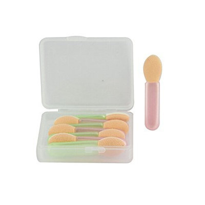 8pcs Beauty Cosmetic Makeup Facial Eyeshadows Tips Sticks Sponge Applicator Brush Cotton Swabs wtih Carrying Case AOSTEK(TM)