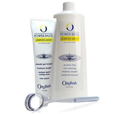 Oxyfresh - Ultimate Fresh Breath Kit - Includes Mouthwash, Toothpaste, and Tongue Scraper - Dentist Recommended (New Look!)
