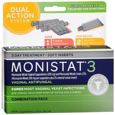 Monistat 3 Triple Action Combination Pack with Ovule Inserts