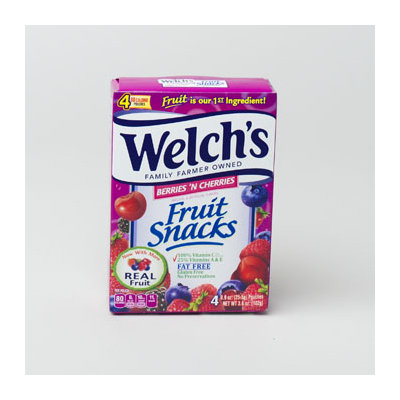 Welch's Welchs 1994979 Welchs Fruit Snack 4 Count - Pouch Berries-N-Cherries