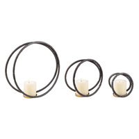 Foreside Home and Garden Brea Hoops Tealight Candle Holder
