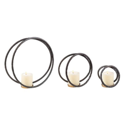 Foreside Home and Garden Brea Hoops Tealight Candle Holder