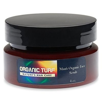 Man's Organic Face Scrub (4oz.), USDA Certified Organic (98.25%), 100% Natural, Active Botanicals, Antioxidants and Essential Oils from...
