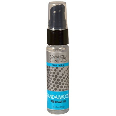 Advanced Clinicals Mens Preshave oil. Ultimate lubrication with tea tree oil, sandalwood and lavender oil.9oz