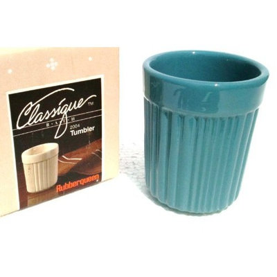 1960's Vintage CERAMIC TUMBLER DRINKING GLASS Classique Bath RUBBER QUEEN