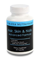 Forzea Nutrition Forzea Hair Skin & Nails Advanced Formula with Biotin - Promotes Hair Growth, Strong Nails and Healthy Skin - 60 Count