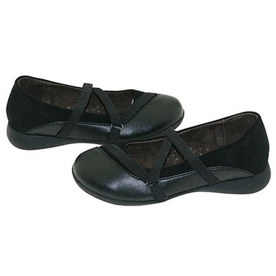 L'Amour Black Strappy Ballet Flat Shoes Toddler Little Girls 7-4