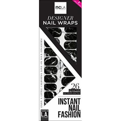 NCLA Designer Nail Wraps - Ashford Black