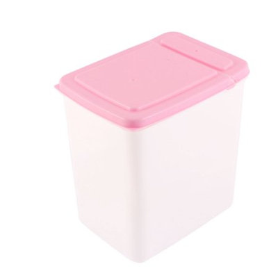 Plastic Cuboid Shaped Airtight Food Storage Box Container Case 2L Pink
