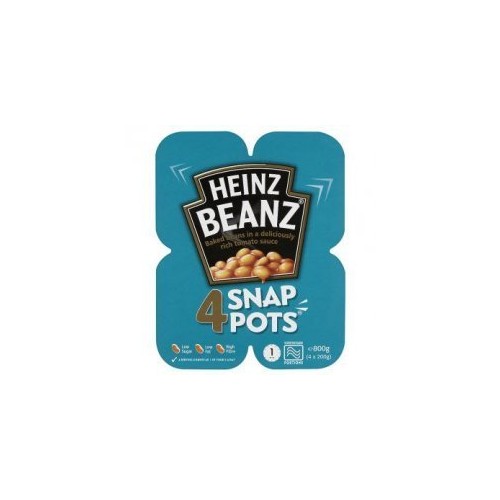 Heinz Baked Beanz Snap Pot (4x200g) Pack of 6 (Perfect for the British Expat)