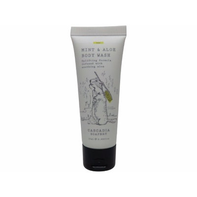 Cascadia Soapery Mint & Aloe Body Wash lot of 4 bottles. Total of 3.5oz (Pack of 4)