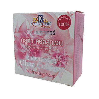 1 x 100G. of ORIGINAL 100% K.BROTHERS GLUTA COLLAGEN WHITENING SOAP for Facial & Body - Deep Clean, Reduce Dark Spots, Skin Brightening