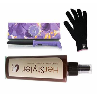 HerStyler Grande 18-25mm Curling Iron with FREE Heat-Protective Cream (Purple)