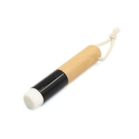 uxcell Wood Handle Exfoliating Face Skin Care Pore Blackhead Cleansing Flat Head Brush Makeup Tool