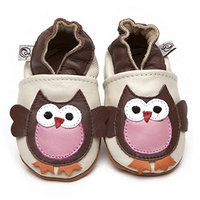 Soft Leather Baby Shoes Owl 6-12 months
