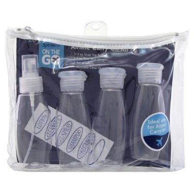 Sprayco TK-6 Travel Bottle Assorted Colors 6 Piece Set