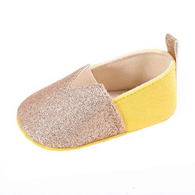 For 0-18 Months,Clode® Cute Infant Newborn Baby Girls Bling Loafer Crib Shoe Sneaker Anti-slip Soft Sole Toddler First Walker Shoes (12-18Months, G