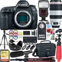 Canon EOS 5D Mark IV 30.4MP Digital SLR Camera with EF 100-400mm IS II USM Lens Bundle