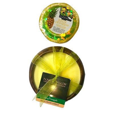 Bungalow Glow Looofah Soap and Poi Candle Set (Sweet Hawaiian Plumeria)