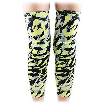 COOLOMG 2 Packs (1 Pair) Kids Adult EVA Pads Crashproof Basketball Leg Knee Long Sleeve Protector Gear XS-XL