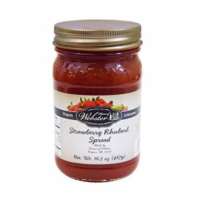 House of Webster Strawberry Rhubarb - No Sugar Added - 100% Fruit Spread 16.5 oz