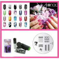 Konad Nail Art Mini Set Polish, Stamper, & Scraper + Image Plate M71 Girly Lace + A-Viva Nail File