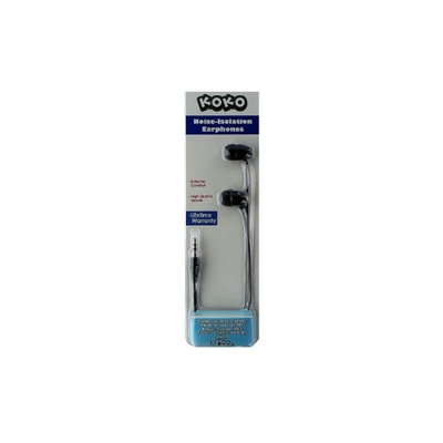 KoKo Noise-Isolation High Definition Earphones (No Microphone) - Black / Gold
