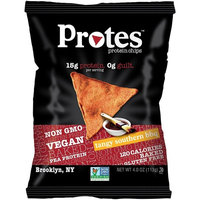 PROTES Vegan Baked Protein Chips | 15G of Protein, 120 Calories & Made with Pea Protein | NON GMO & Gluten Free | 1 Bag (4 oz.) | (Tangy Southern BBQ)